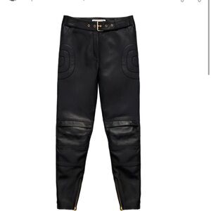 H&M Moschino Leather moto pants 38 black